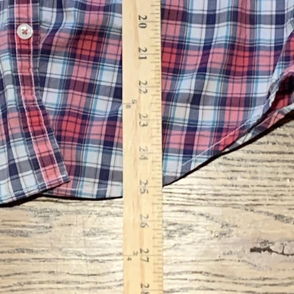 American Eagle Womens Pink Plaid Button Up, Classic Prep Fit, Size Small Petite - Picture 9 of 10